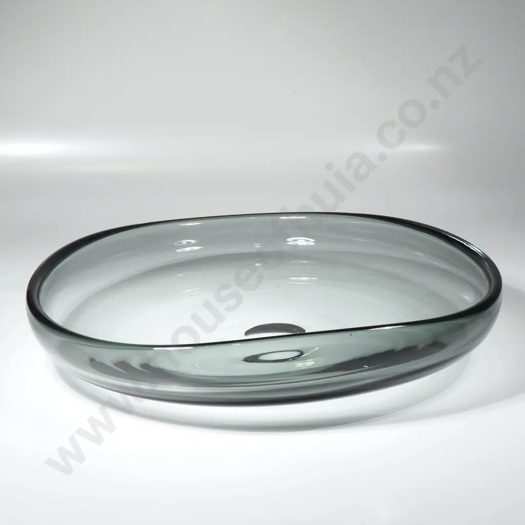 Large Hand Blown Stiklo Glass Bowl - Lithuania Image 1++