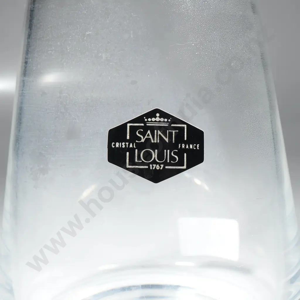 French Saint Louis Crystal Decanter w Original Label & Acid Etched Mark Image 1++