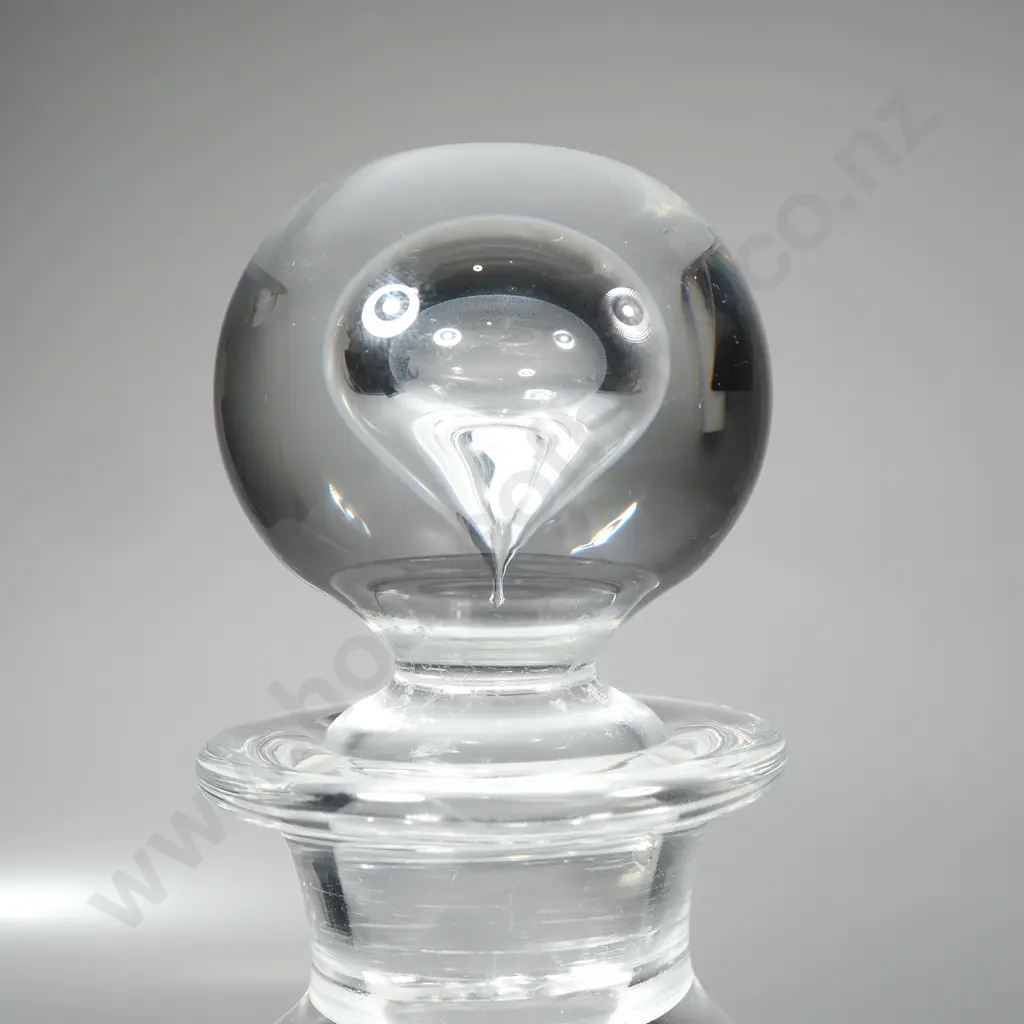 French Saint Louis Crystal Decanter w Original Label & Acid Etched Mark Image 1++
