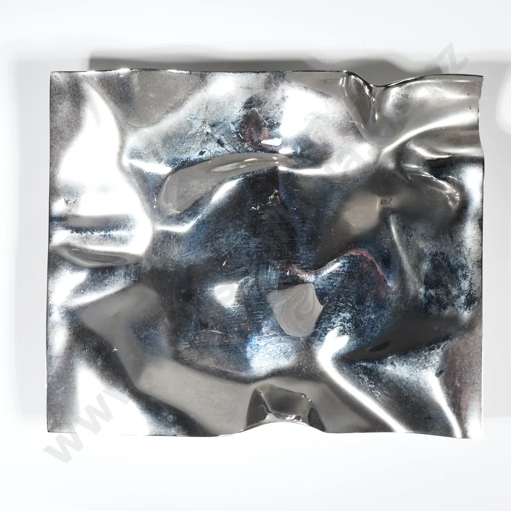 Georg Jensen 'Crash' Tray Designed by Verner Panton in Polished Stainless Steel Image 1++