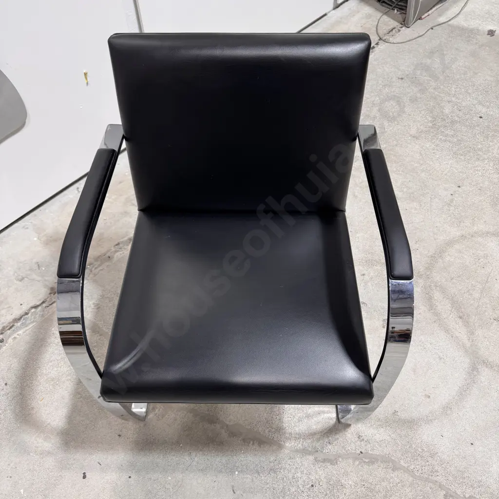 Brno Flat Bar Side Chair, Designed by Ludwig Mies van der Rohe, 1930 Image 1++