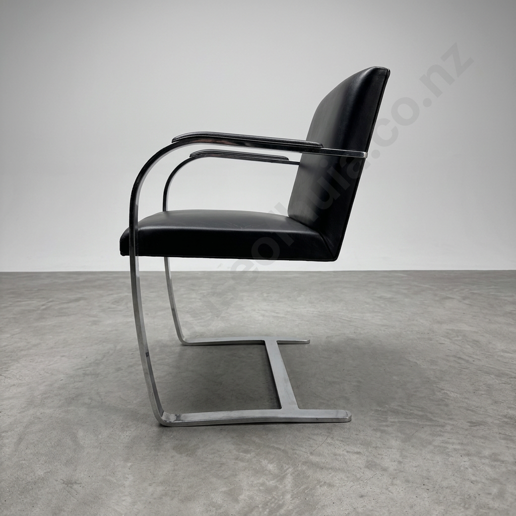 Brno Flat Bar Side Chair, Designed by Ludwig Mies van der Rohe, 1930 Image 1++