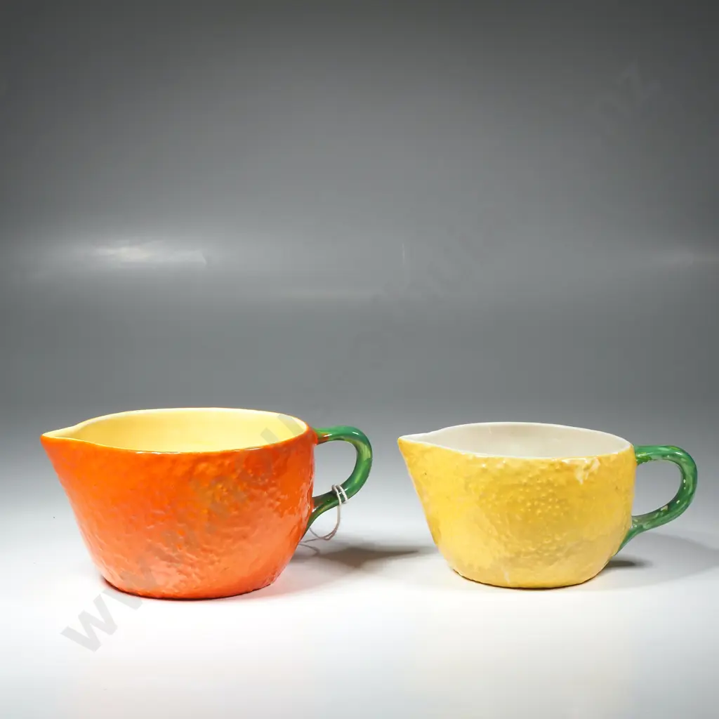 Part of Carlton Ware Jug, An Orange & a Lemon w Citrus Peel Texture Image 1++
