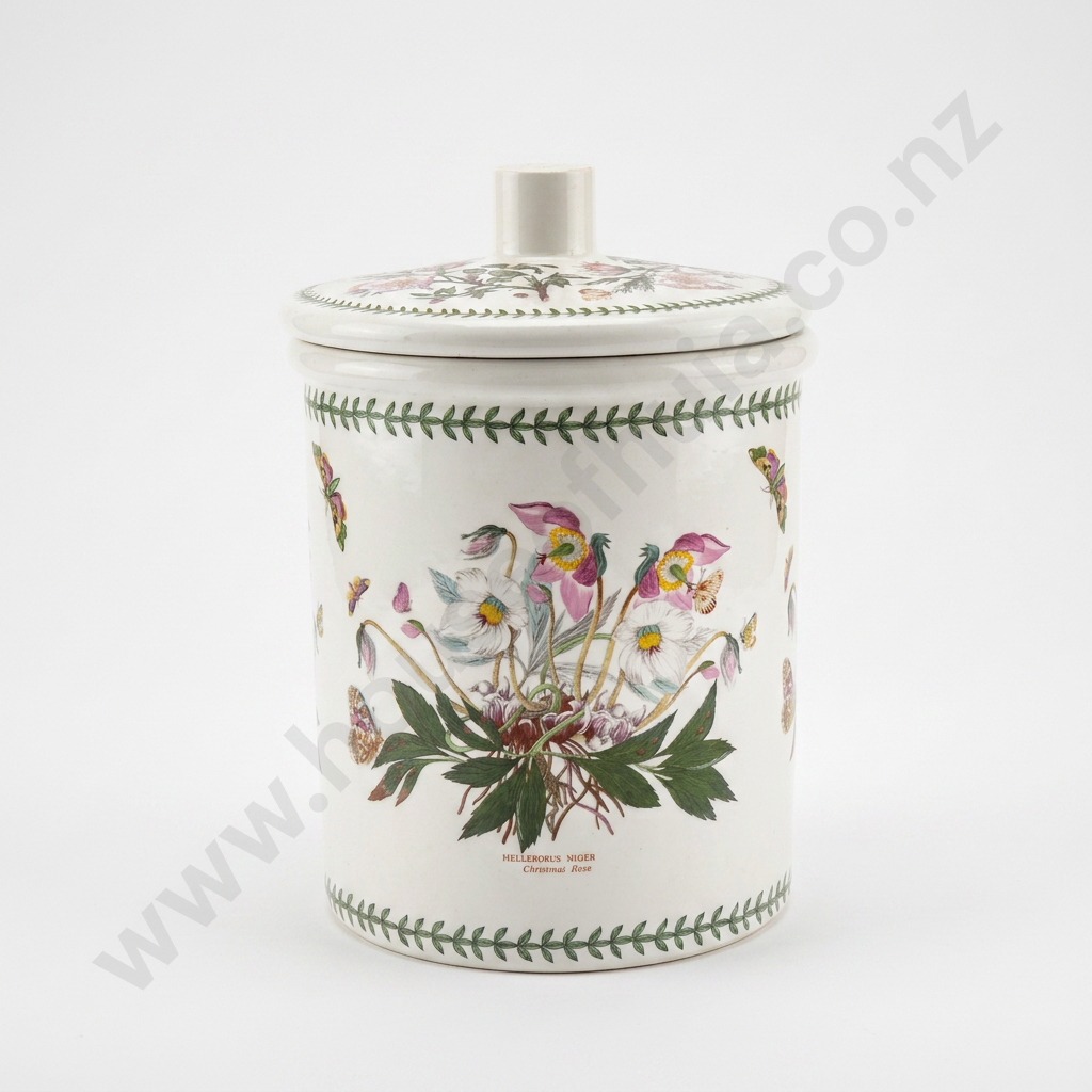 Vintage Massive Portmeirion Botanic Garden Bread Crock in the  Christmas Rose Pattern Image 1++