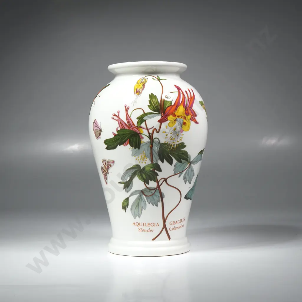 Portmeirion Botanical Garden Baluster Shaped Vase in the Slender Columbine Shape Image 1++