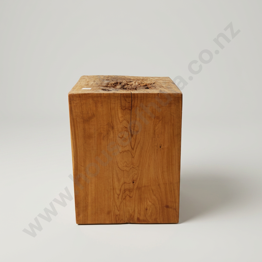 Solid Macracapa Block Stool in the style of Mark Tuckey Image 1++