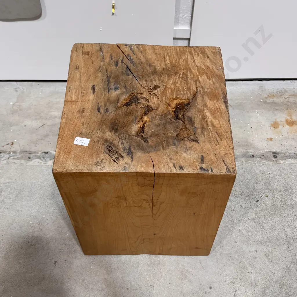 Solid Macracapa Block Stool in the style of Mark Tuckey Image 1++