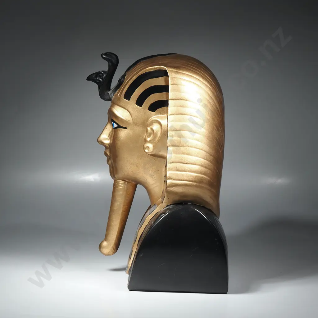 Hand Painted Pottery Tutankhamun Bust Image 1++
