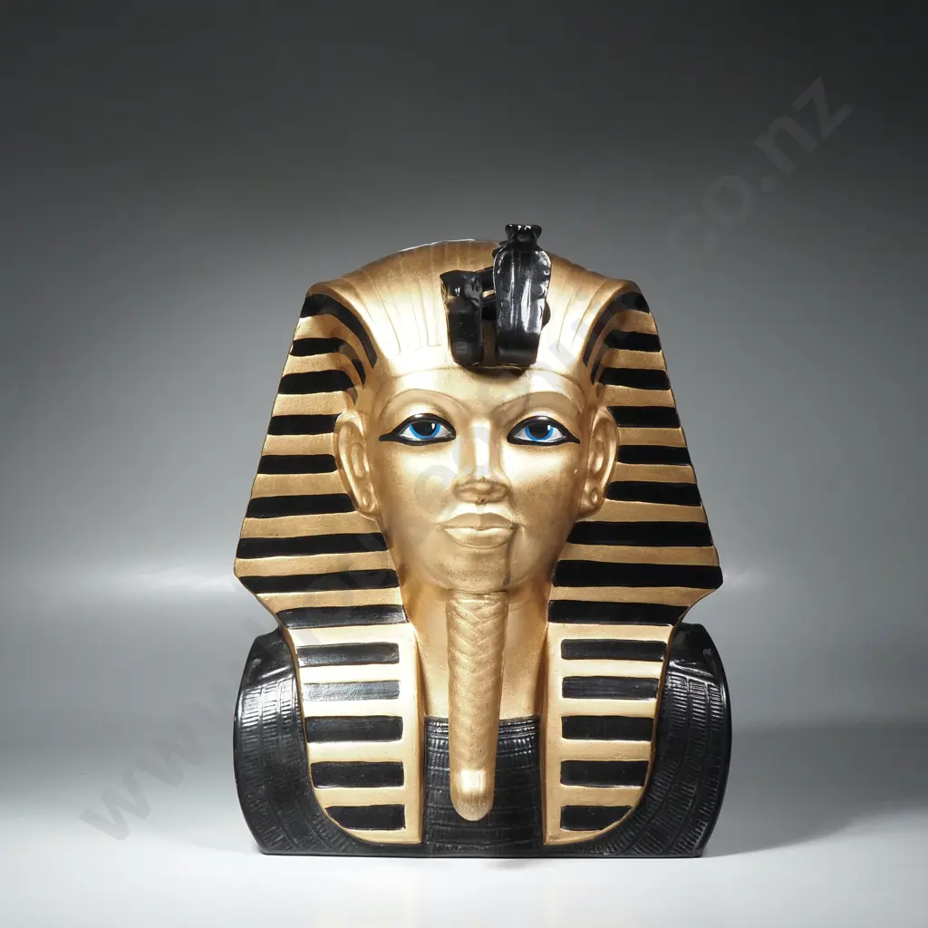 Hand Painted Pottery Tutankhamun Bust Image 1++