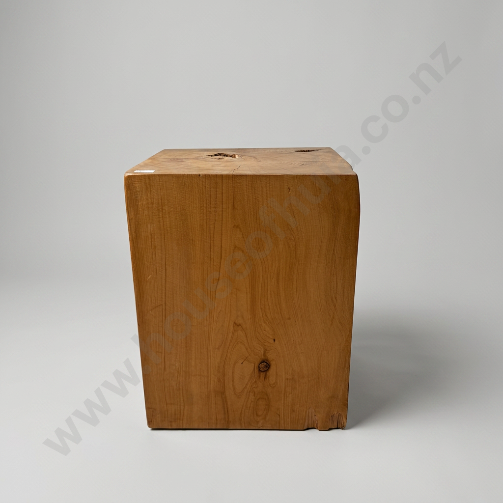 Solid Macracapa Block Stool in the style of Mark Tuckey Image 1++