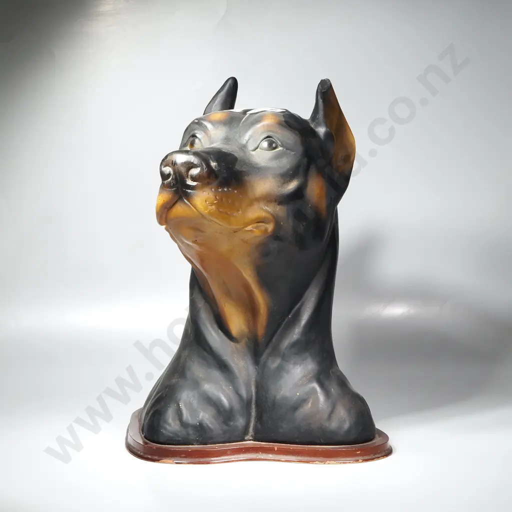 Large Vintage Bust of Doberman Image 1++