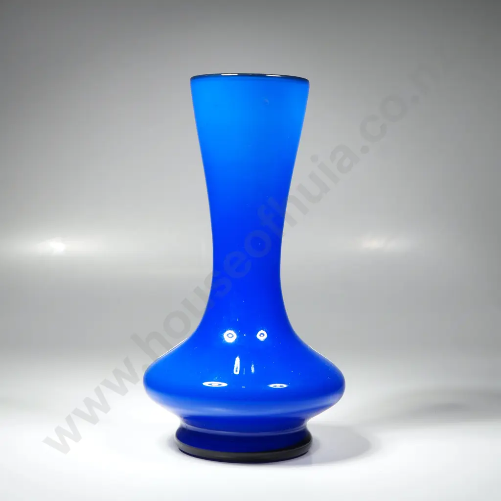 Vintage Cobalt Blue Vase w Whiting Casing Image 1++