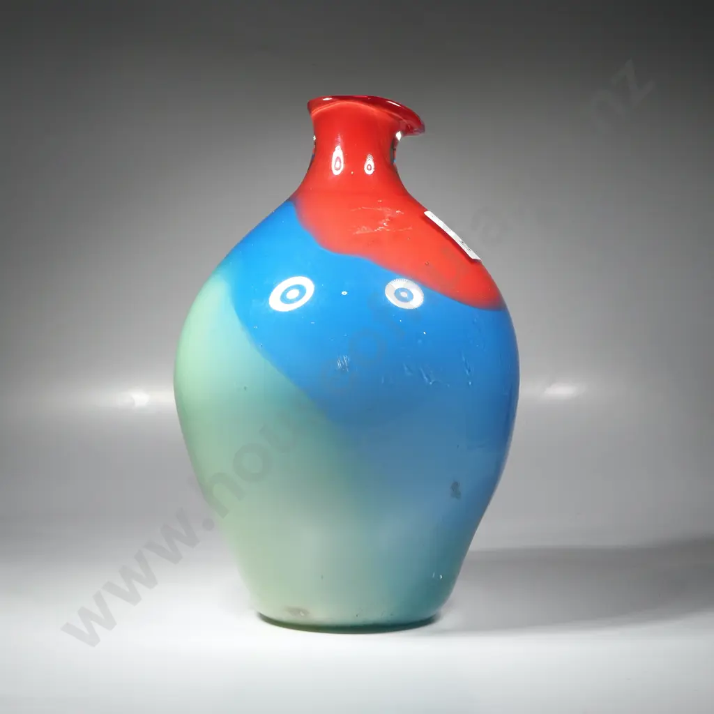 Large Multi Coloured Art Glass Vessel - Possibly Murano Image 1++