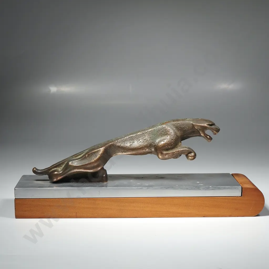 Vintage Bronze Jaguar 'Leaper' Car Mascot Image 1++