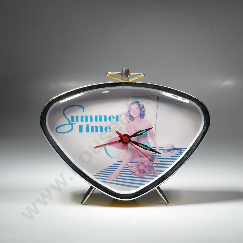 Vintage Style "Summer- Time' Table Clock Image 1++