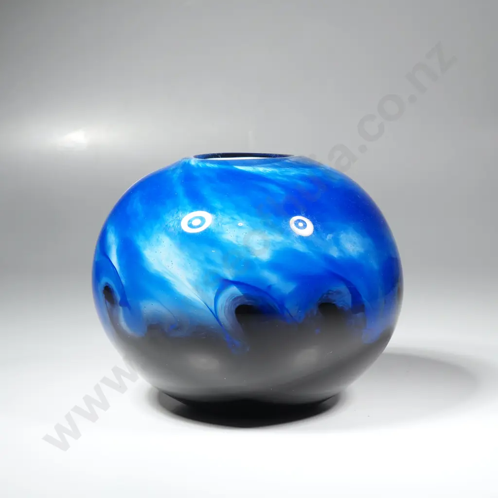Art Glass Orb Vase - Signed & Dated 2009 Image 1++