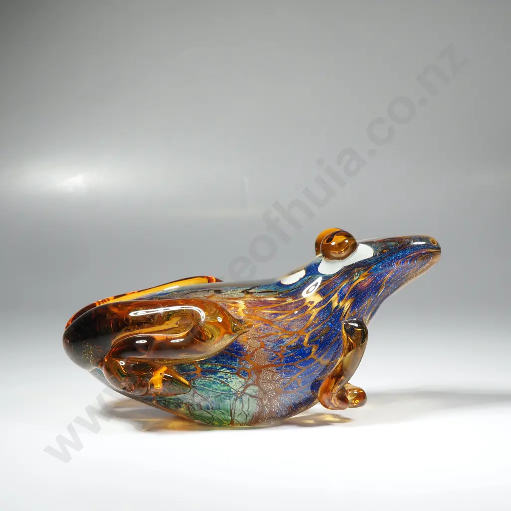 Hand Blown Art Glass Murano Style Frog Image 1++