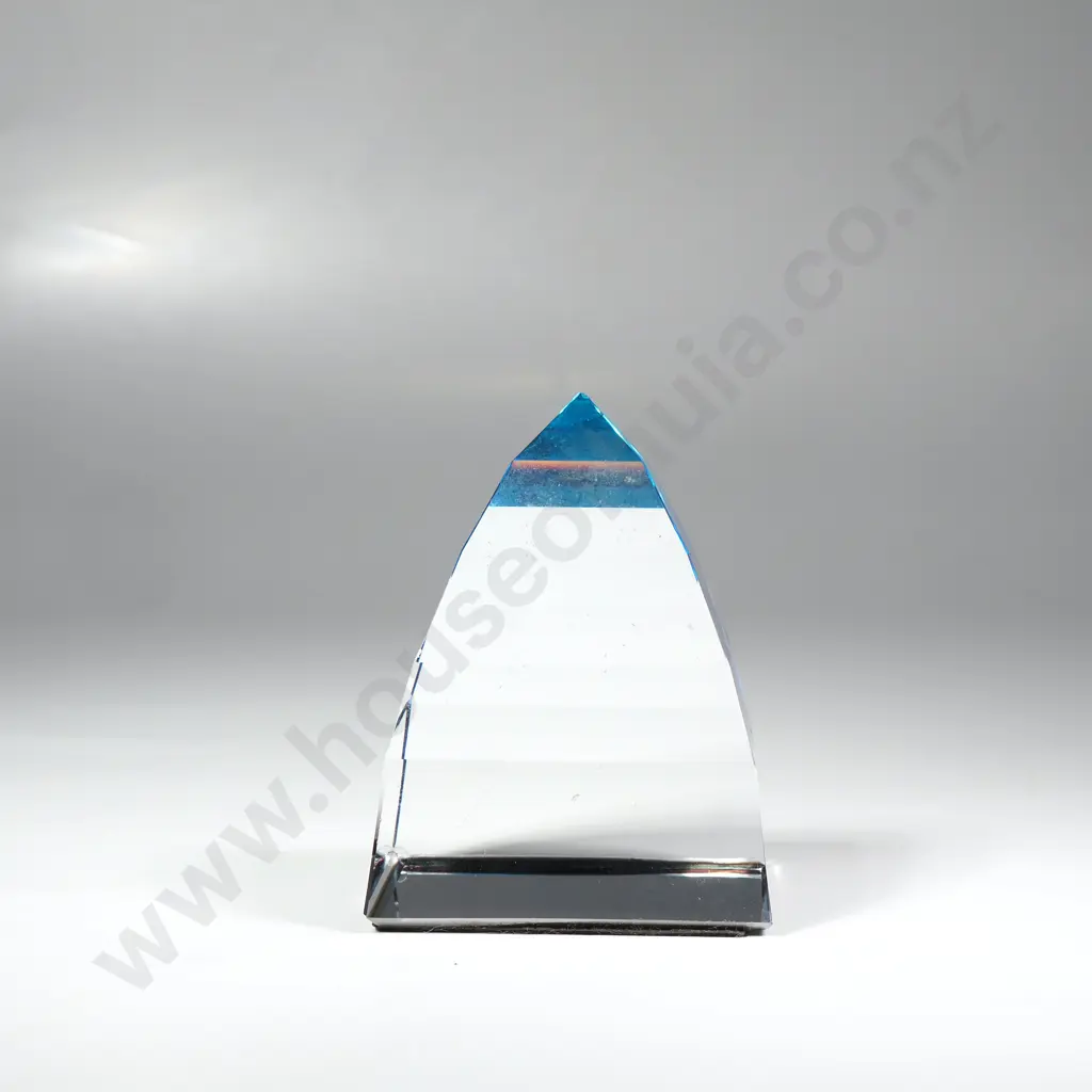 Vintage Swarovski Crystal Paperweight in Bermuda Blue , Known as the Pharaoh Pattern Image 1++