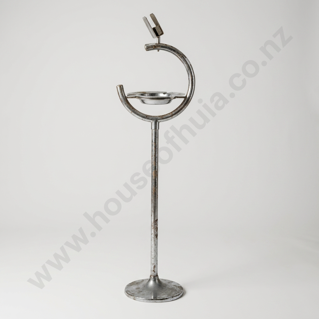 Art Deco Chrome Ashtray Stand Image 1++