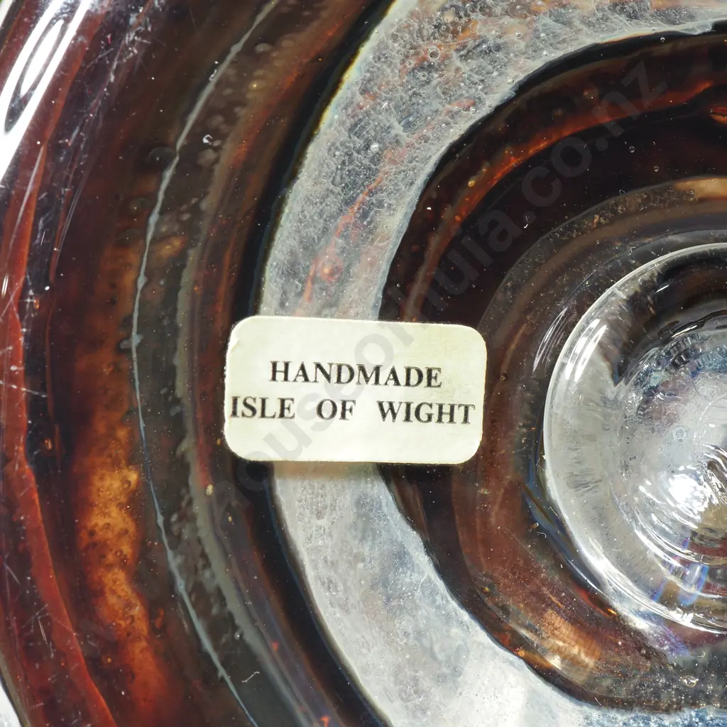 Rare Signed Michael Harris for Isle of Wight Glass Perfume Bottle- Circa 1972 Image 1++