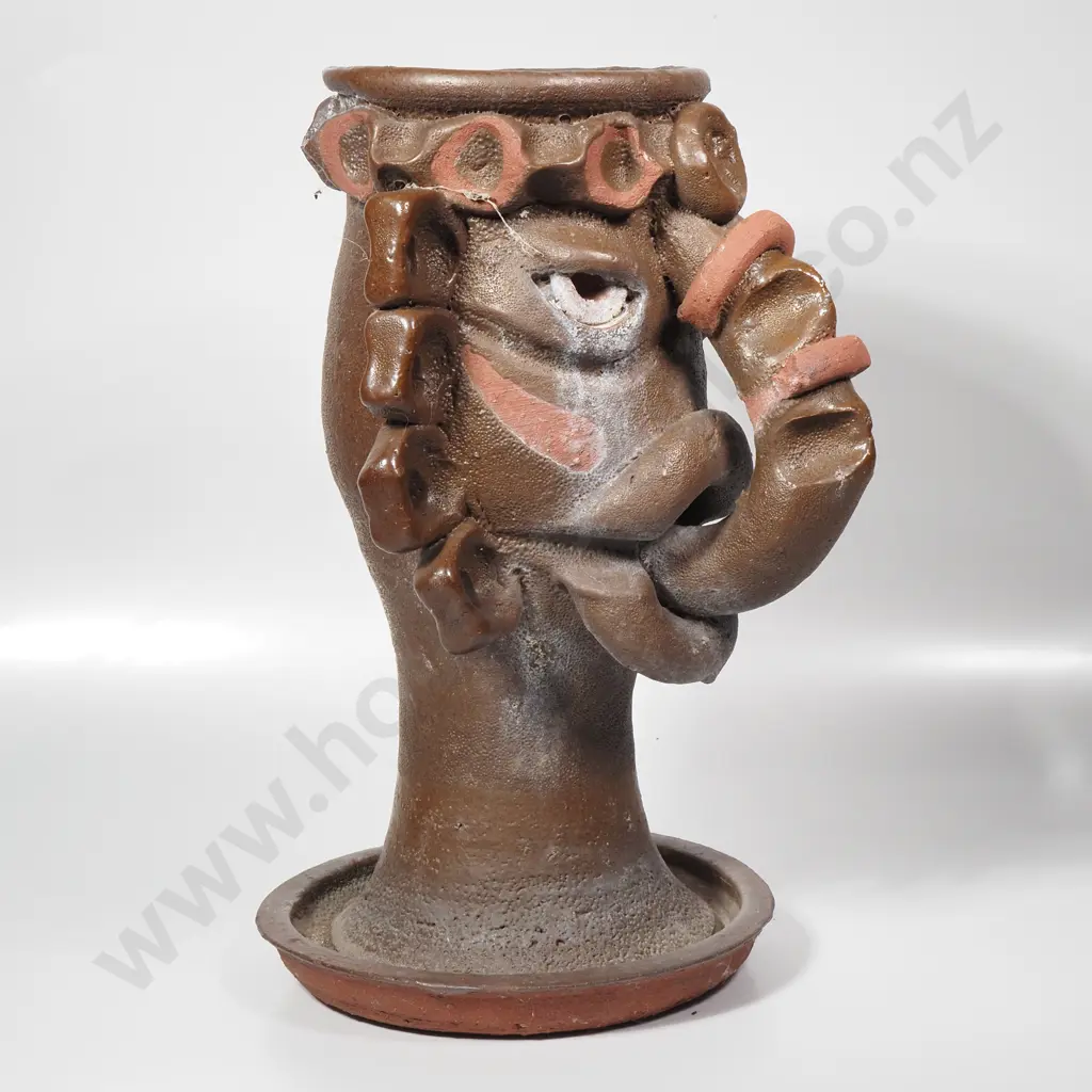 Hand Built Pottery Anthropomorphic Sculptural Vase Image 1++