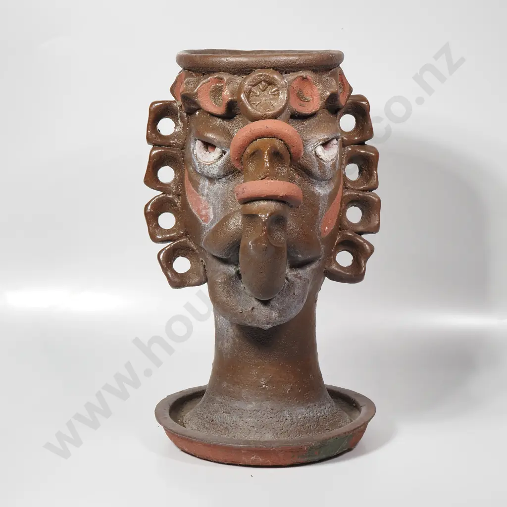 Hand Built Pottery Anthropomorphic Sculptural Vase Image 1++