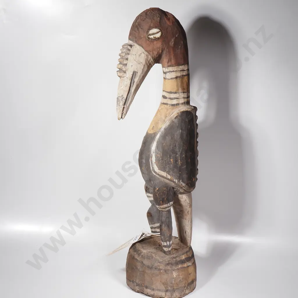 Carved Wooden Sepik Bird Figure from the Latmul People of the Middle Sepik Region in Papua New Guinea, a 'Good Spirit' Image 1++