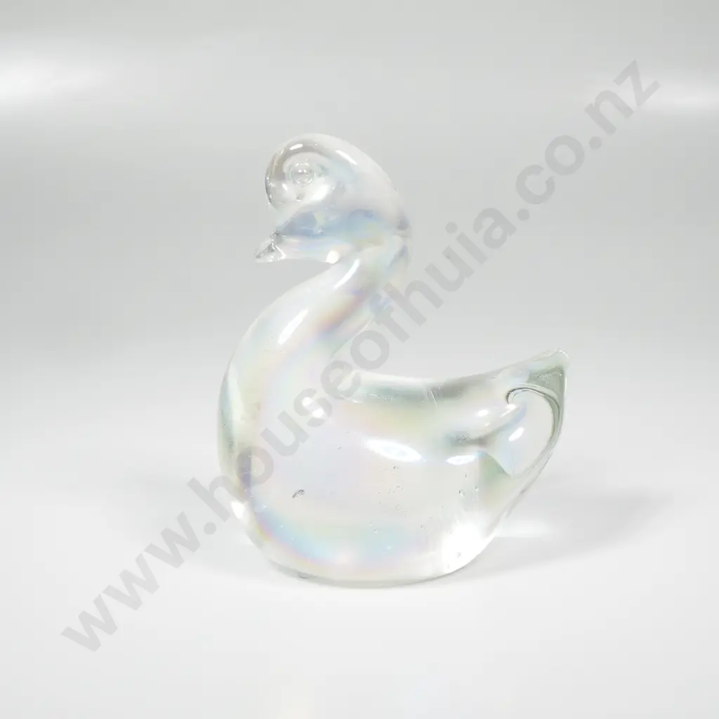 Vintage Iridescent Glass Swan Image 1++