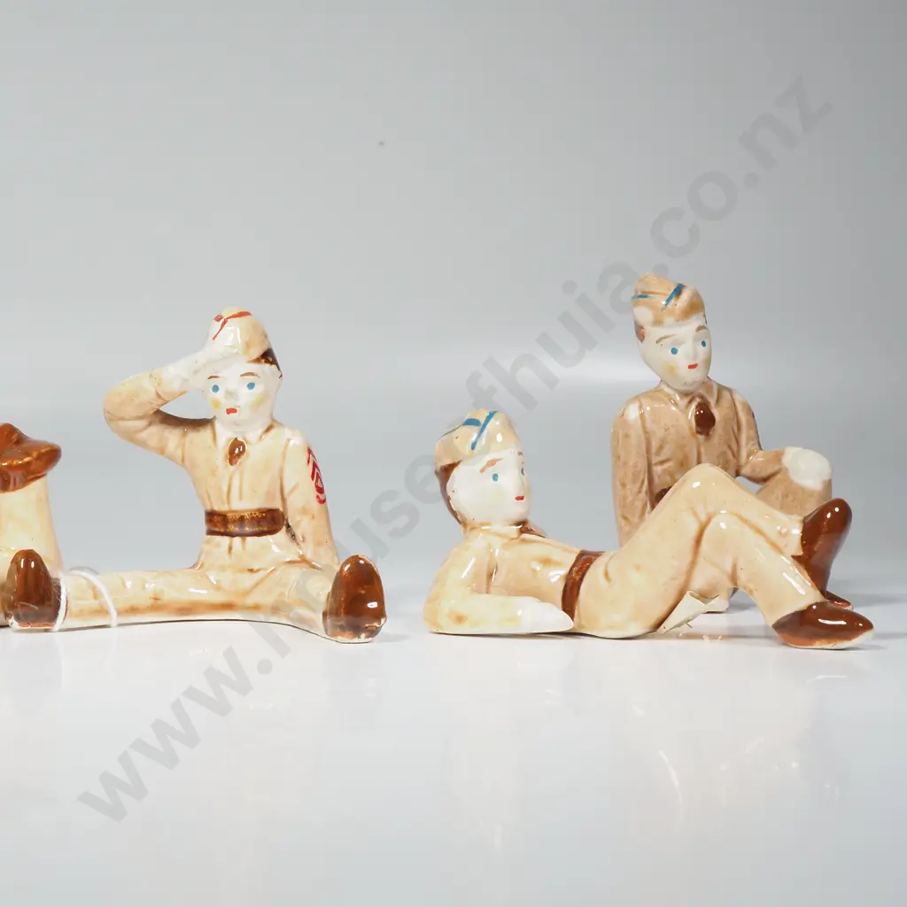 Set of Fiver Vintage 1950s Military Figures by Murray Kreiss & Co, Japan Image 1++