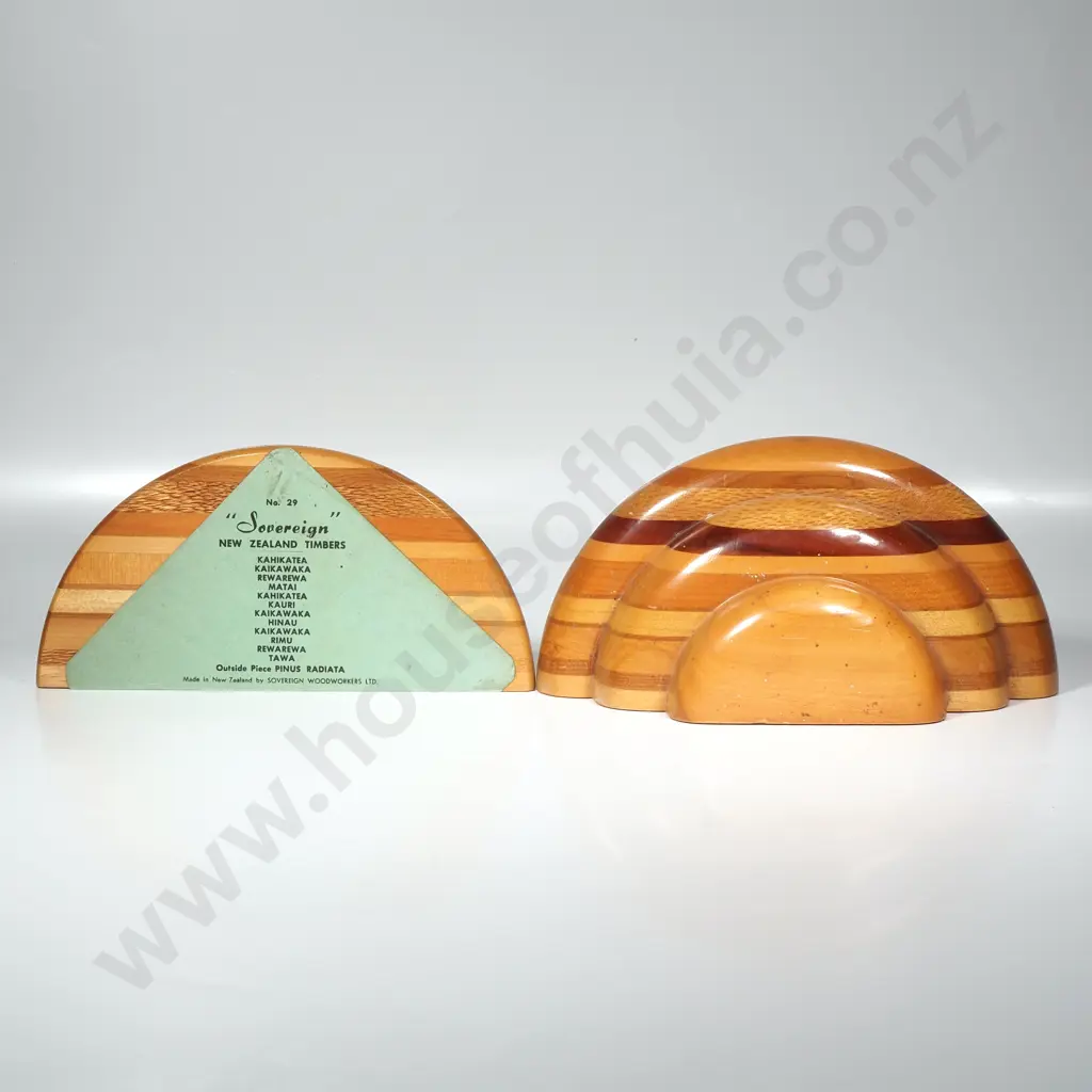 Mid Century Modern Set of Soveriegn Woodware Native Timber Bookends, by Sovereign Woodworkers Ltd in Whangarei Image 1++