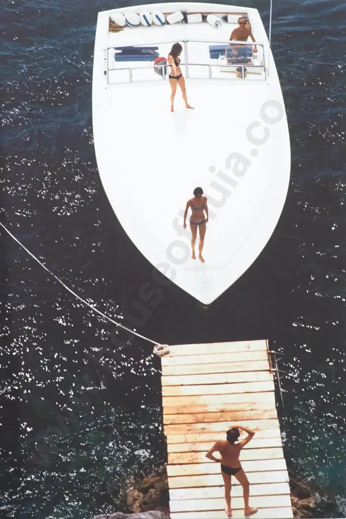 Slim Aarons - Speedboat Landing, Photograph on Canvas Image 1++