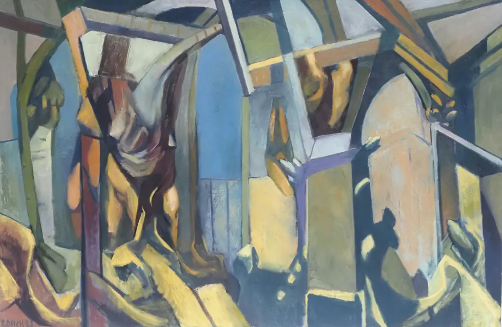 Mark Rossell - Untitled Abstract, Oil on Canvas Image 1++