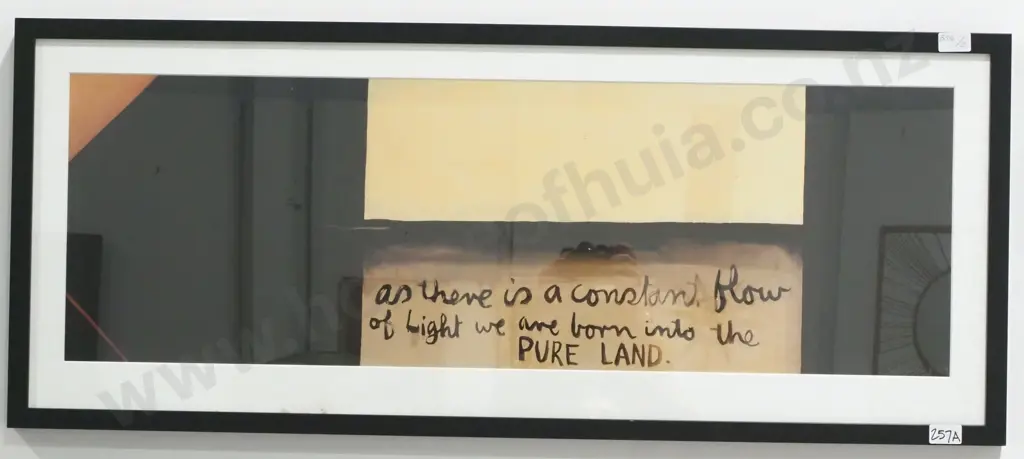 Colin McCahon ( 1919 - 1987) - 'As there is a constant flow of light we are born into the pure land', Print Image 1++