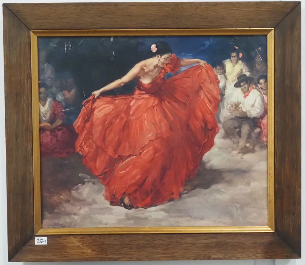 Francisco Rodriguez Sanchez Clement - 'The Red Dress', Print Image 1++