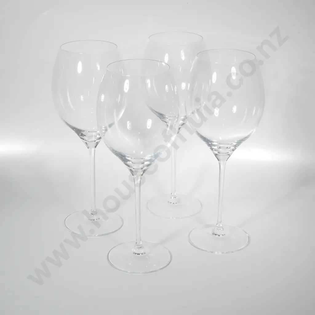 Four Boxed Villeroy & Boch Stemmed Red Wine Glasses Image 1++