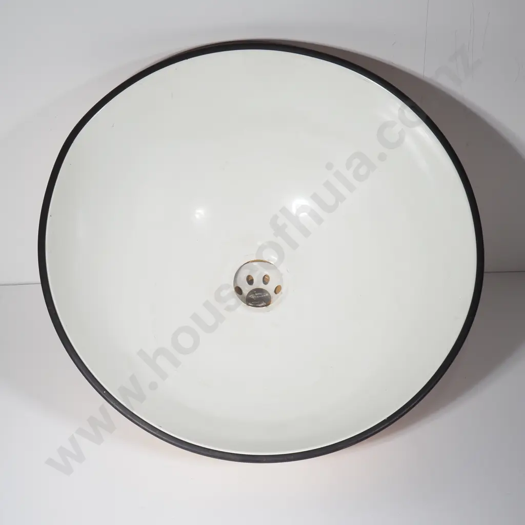 1970s Industrial Ceiling Light Shade - Enameled Aluminum Image 1++