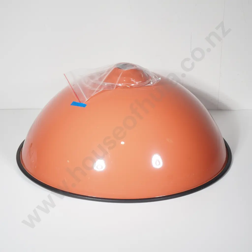 1970s Industrial Ceiling Light Shade - Enameled Aluminum Image 1++