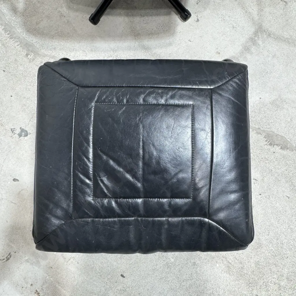 Mid Century Norwegian Swivel Armchair w Single Footstool by Skoghaug Image 1++