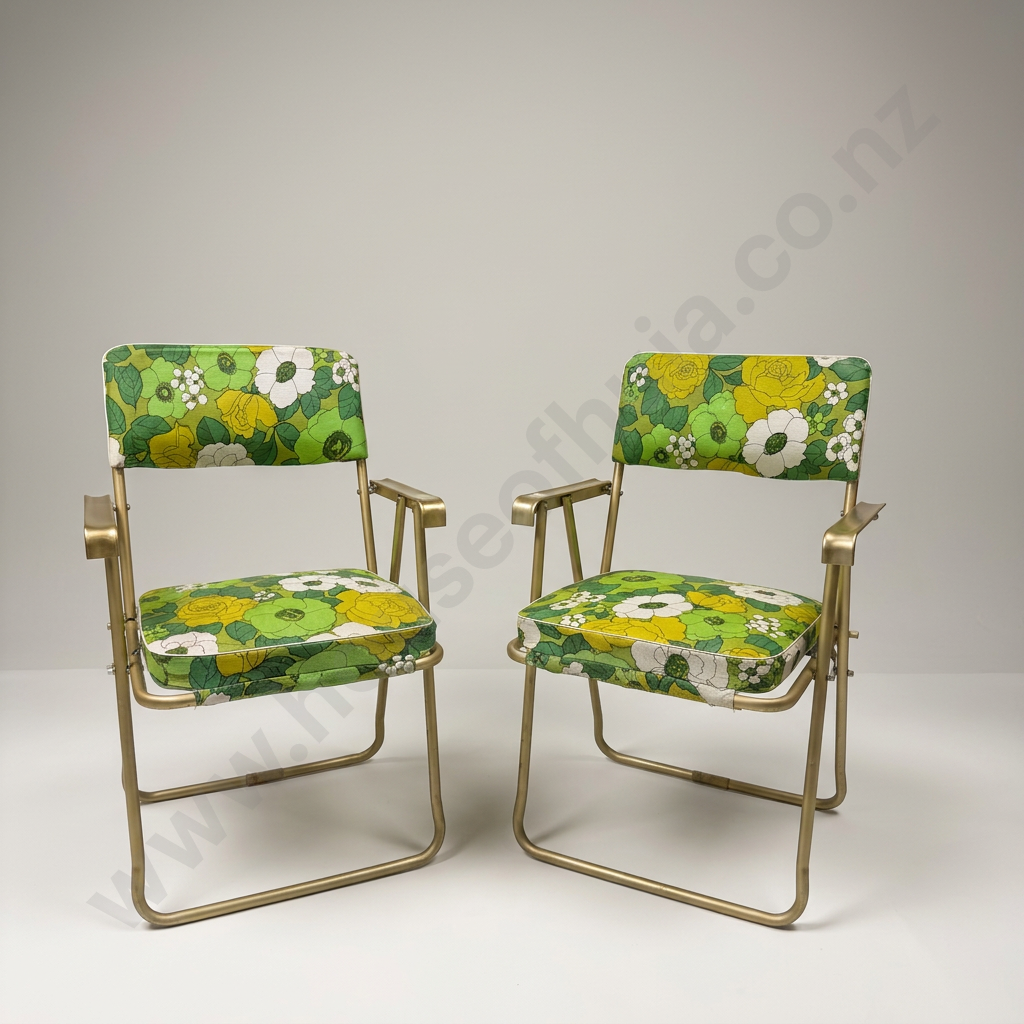 2 x Mid Century NZ Hunterline Patio Chairs - Circa 1970 Image 1++