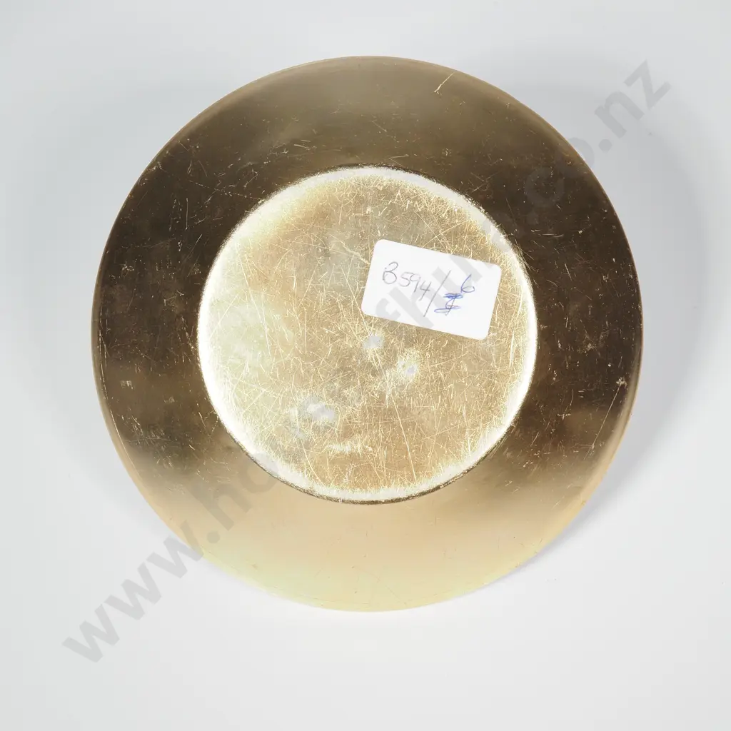 MCM Mosiac Tile Trinket Dish w Pebble Like Elements to Centre on a Spun Copper Base Image 1++