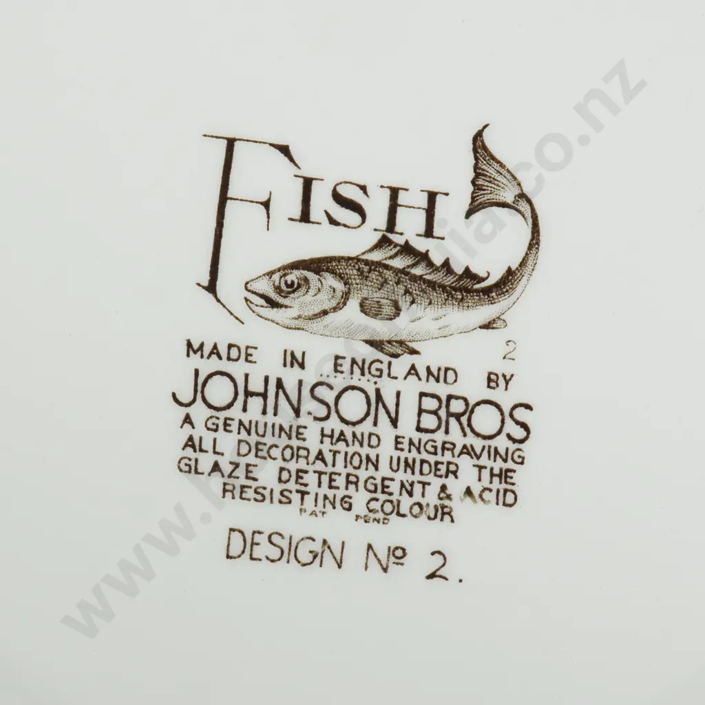 Vintage Johnson Bros Fish Series Oblong Plates x  6 ( 1 a/f) Image 1++