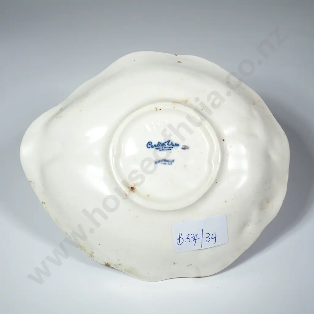 Vintage Carlton Ware Art Deco Dish in the Night Oak Pattern w Blue Ground Image 1++