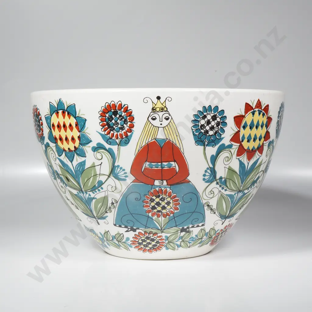 Large Figgjo Flint Serving Bowl in the Saga Pattern Designed in Norway w Hand Painted Silkscreen Design Image 1++