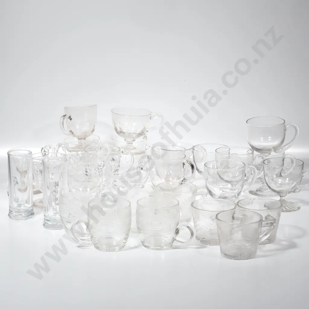 Collection of Twenty Six Glass Custard Cups, Mainly 19th, to Include Pedestal & Flared Form Examples Image 1++