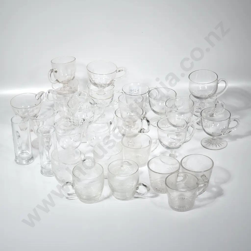 Collection of Twenty Six Glass Custard Cups, Mainly 19th, to Include Pedestal & Flared Form Examples Image 1++