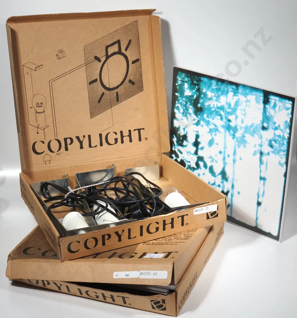 3 x Vintage 1994 Copylight 'Brainbox' Wall Lamps - Des. Thomas Schulte & Matthias Dietz Image 1++