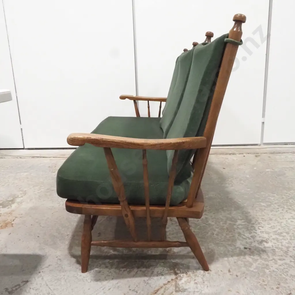 Mid Century Three Seater Elm Sofa - Circa 1960s, Likely Dutch Image 1++