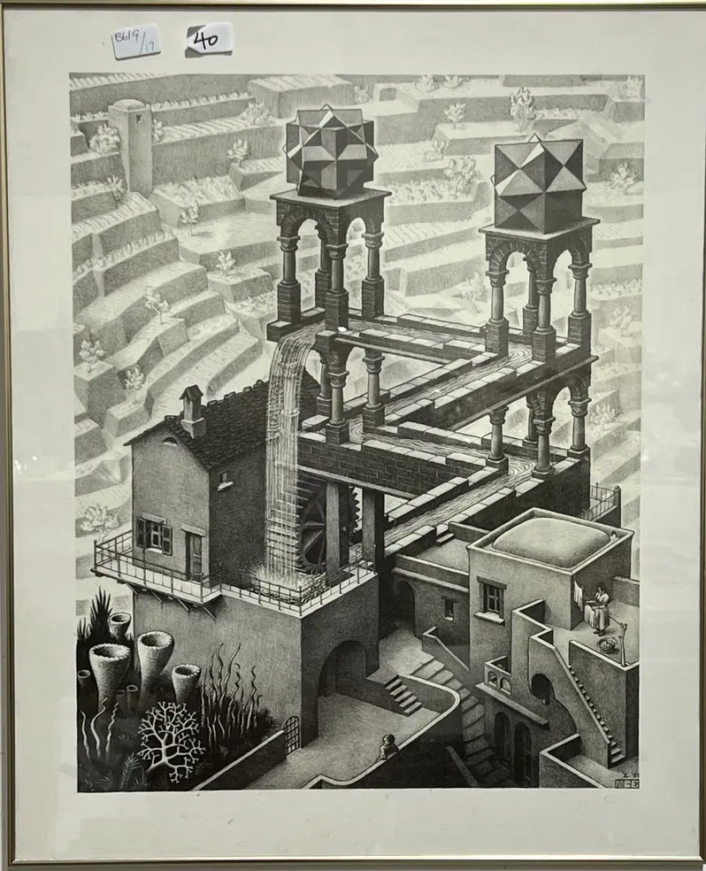 M.C. Escher - Waterfall Print Image 1++