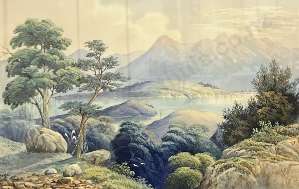 JBC Hoyte, Akaroa Harbour, Print Image 1++