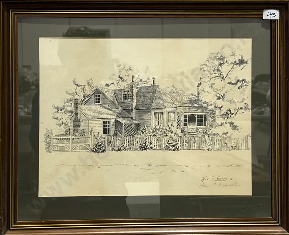Joan E Thomas, Cottage, Etching Image 1++